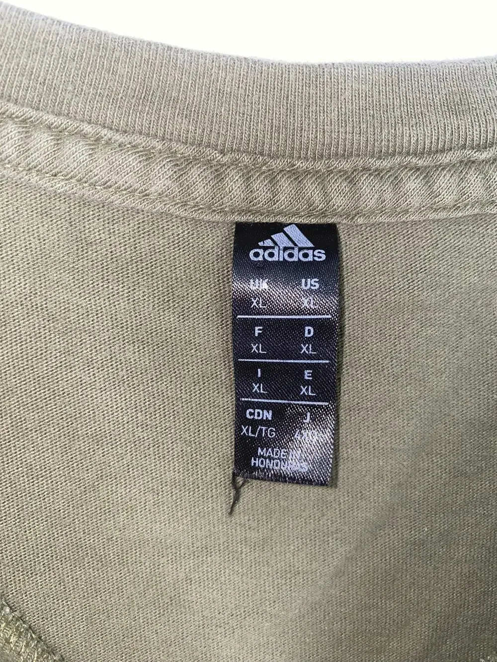 Adidas Shirt Mens XL Green Big Logo Graphic Tee T-Shirt Casual Crewneck Cotton